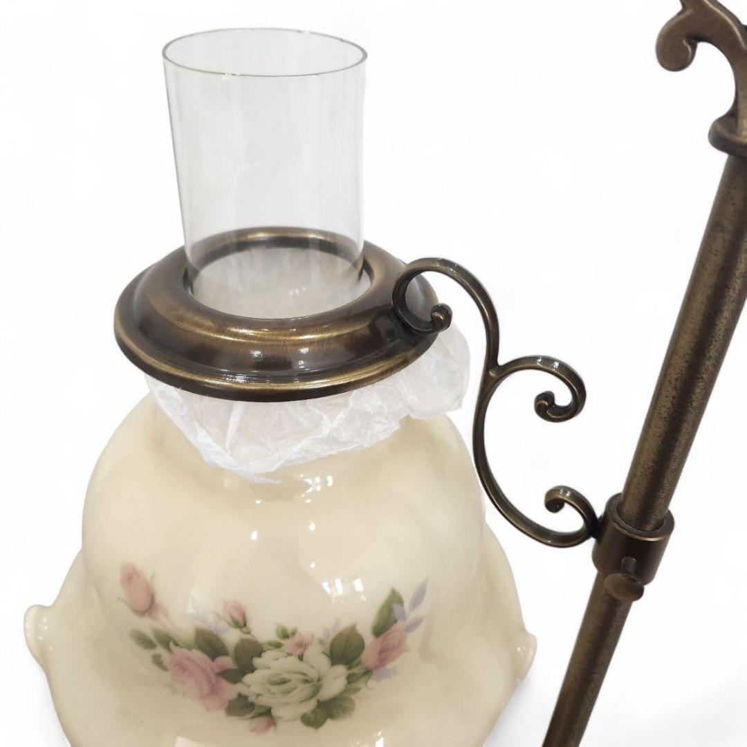 美品 vintage Made in Italy 卓上ランプ 薔薇 小物入れ付き