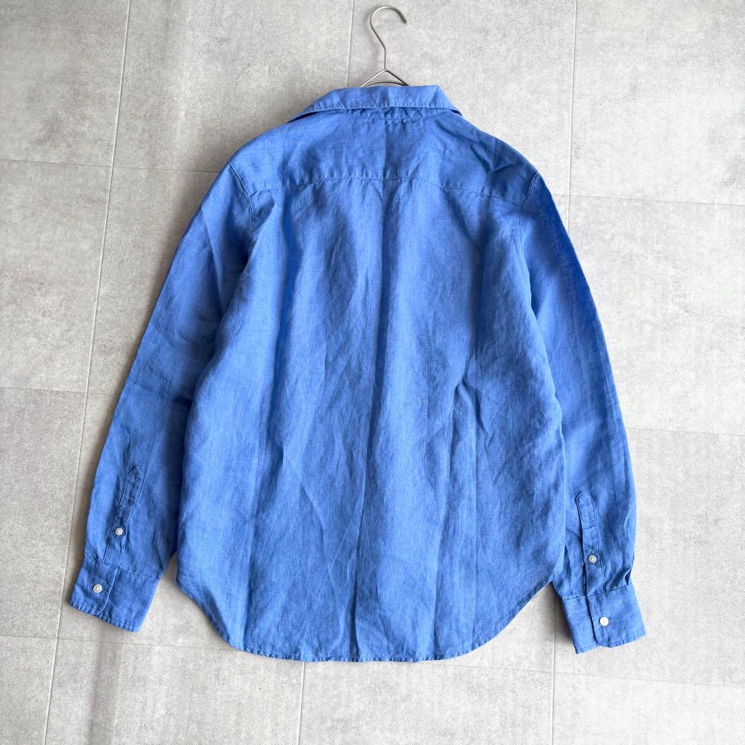 【未使用】Frank&Eileen リネン100% シャツ Eileen ブルー