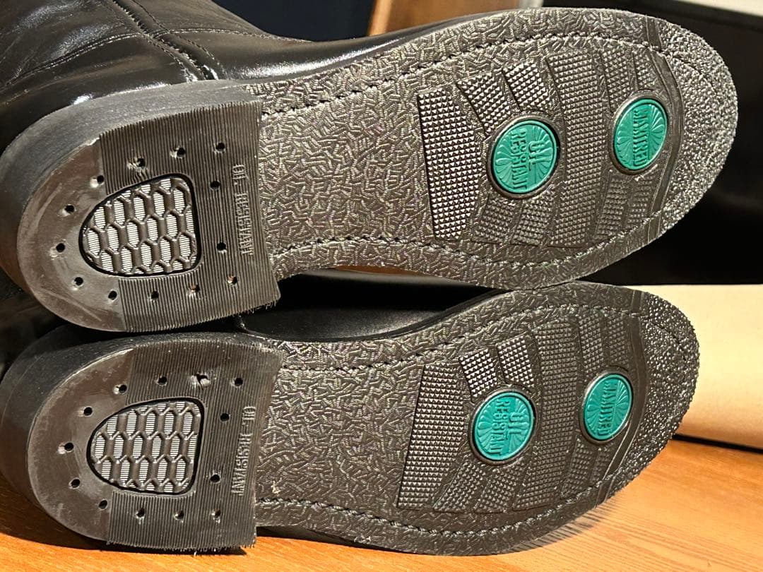 DOUBLE-H 7.5D（26センチ位）ブラックレザーブーツ•アメリカ製•新同