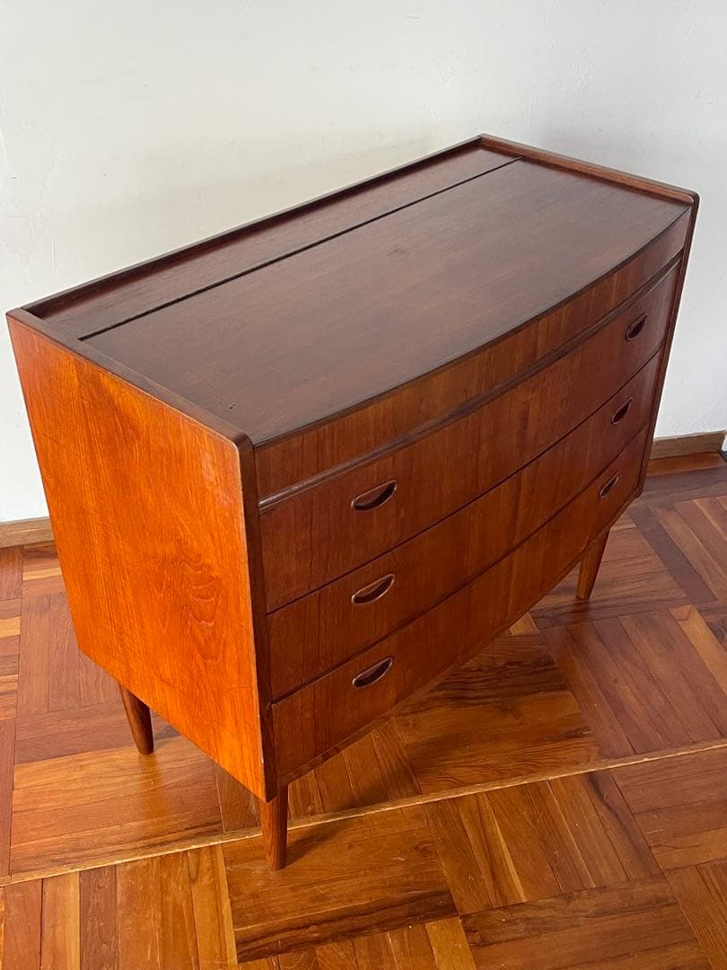 北欧 デンマーク ヴィンテージ チーク 3段 チェスト