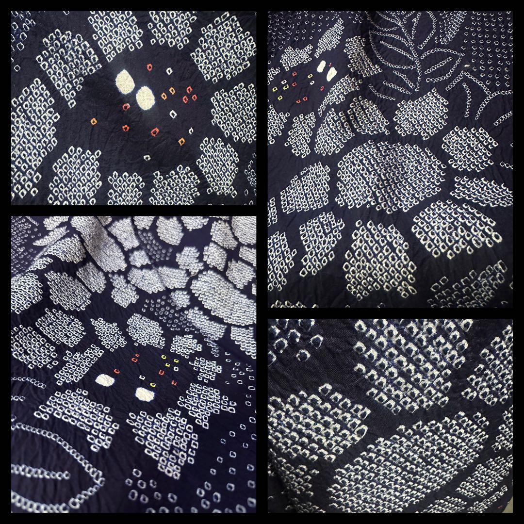 希少サイズ❣️身幅大❣️トールサイズ‼️新品✨有松鳴海絞り浴衣　藍染