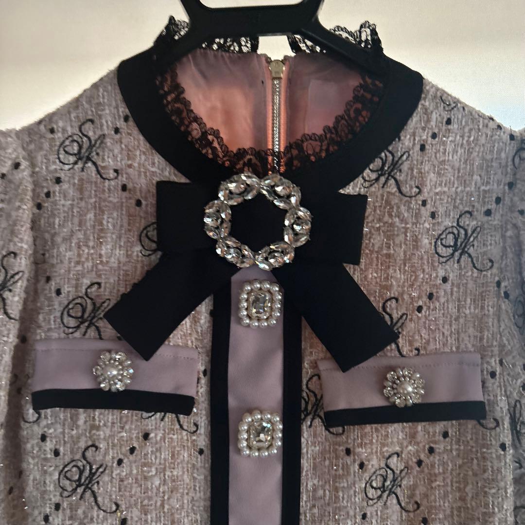 Swankiss スワンキス ツイードワンピース ピンク