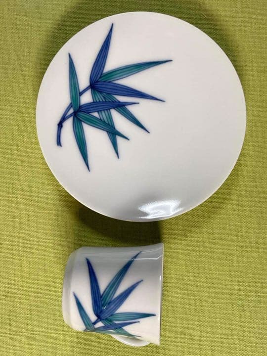 【高級品】今泉今右衛門/錦笹珈琲碗/5客