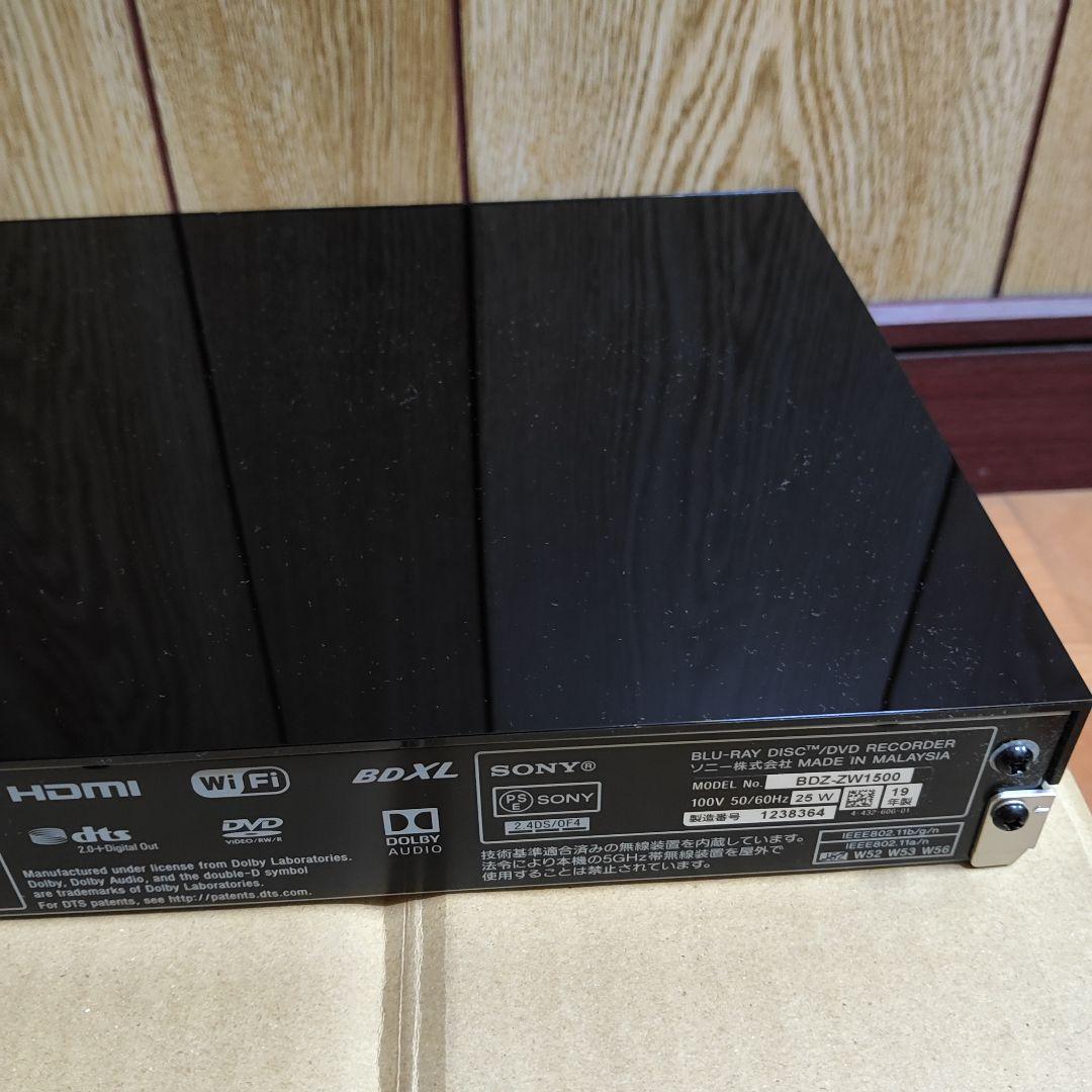 動作品 SONY BDZ-ZW1500 2019年 ブルーレイディスクレコーダー