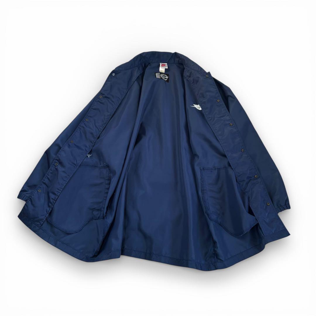 90s NIKE コーチジャケット 紺 L銀タグ バスケタグ USAヴィンテージ