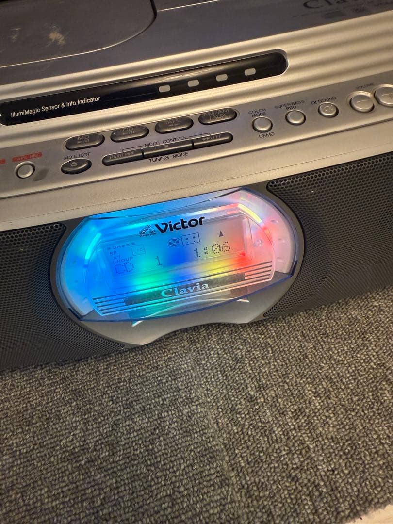 ビクターJVC　RC-G1MD-S CD-MDポータブルシステム　Clavia