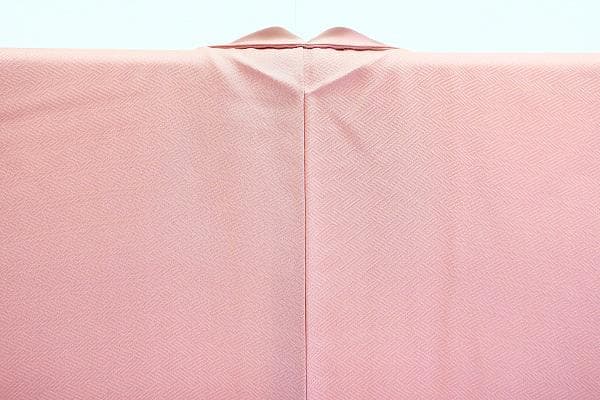 未使用品 訪問着 ピンク 手描き友禅 雪輪 牡丹 菊 花文 身丈163cm