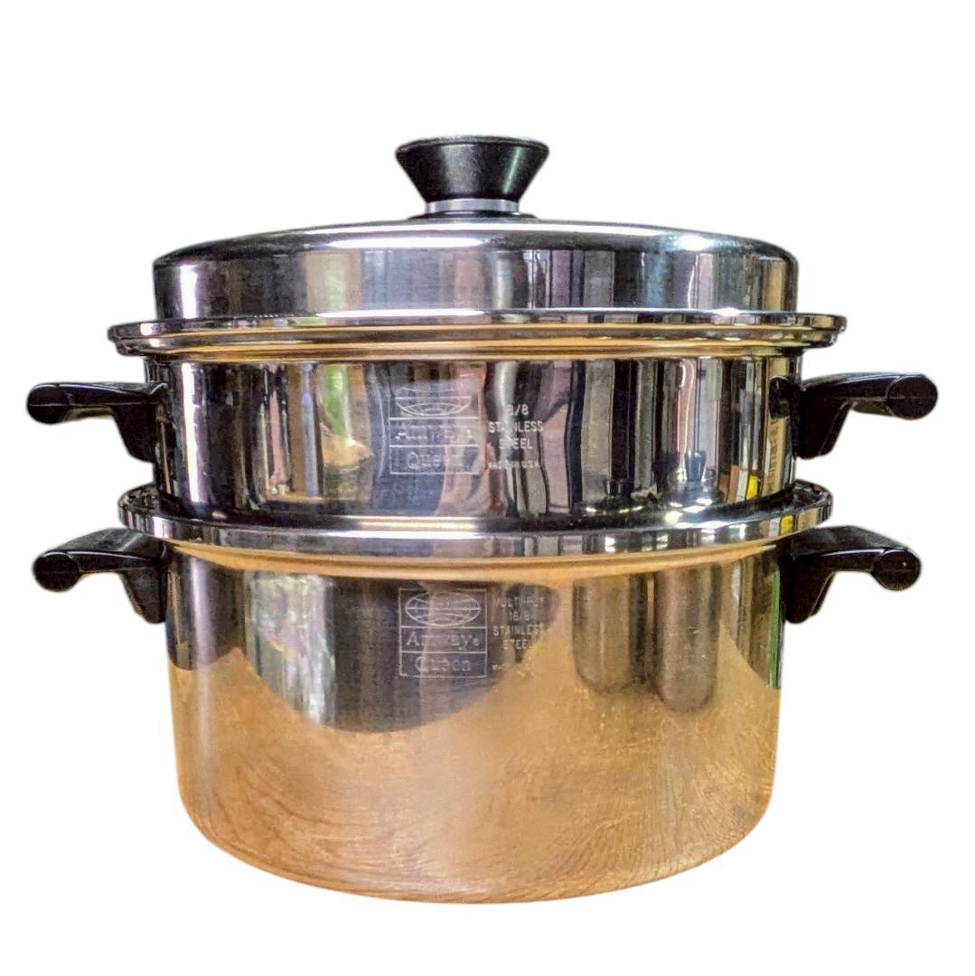 アムウェイ クイーン シチューパン スチーマー 片手鍋 4点セット