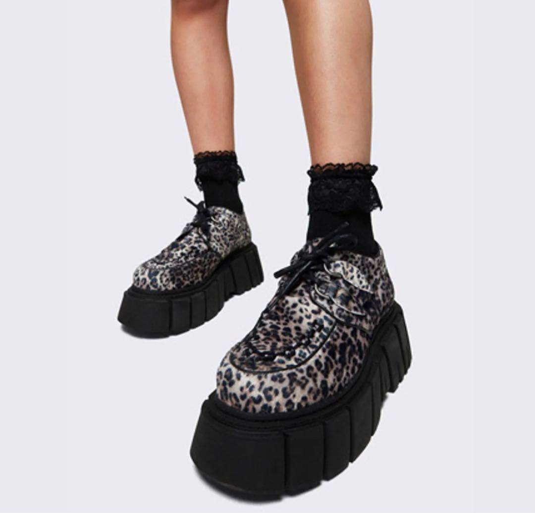 minga london ミンガロンドン レオパード 豹柄 ブーツ 厚底 ギャル