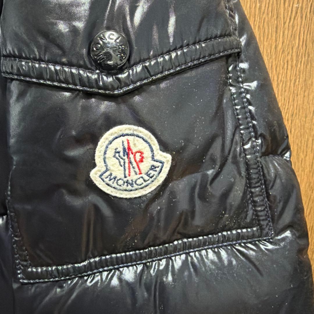 【古着】MONCLER 黒 ダウンジャケット フード付きLサイズ