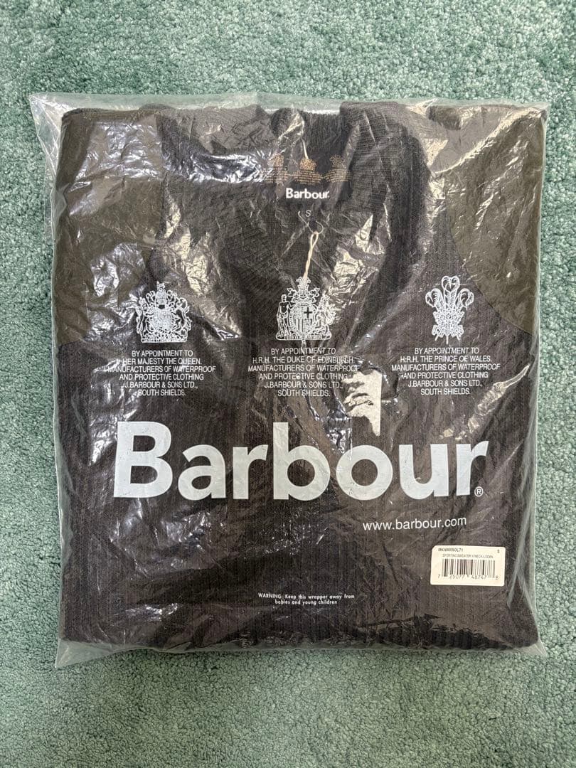 Barbourニット スエードパッチ　Sサイズ