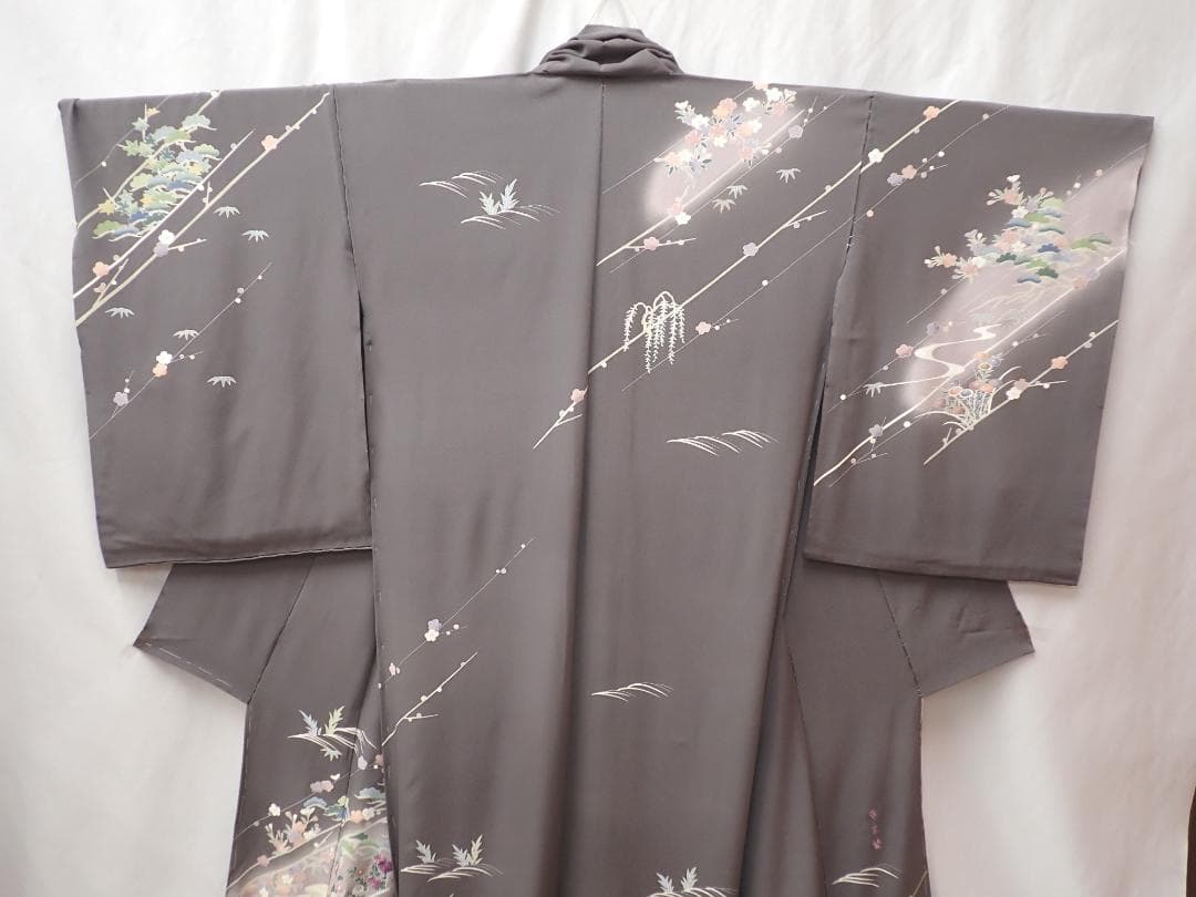 極上品 じゅらく謹製 帝王紫 定価54万円 正絹 訪問着 身丈169cm