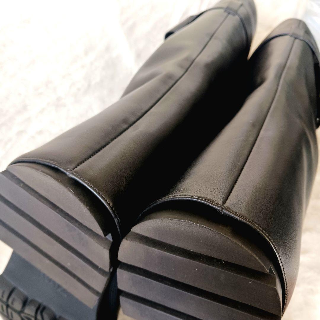 未使用　ザラ ニーハイゲートルロングブーツ 2024年モデル　23.5㎝　黒