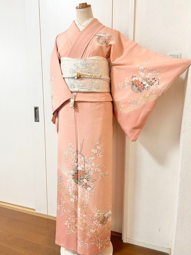 美品　絞り　正絹訪問着　フルセット4点　入学式　七五三　お宮参り　結婚式