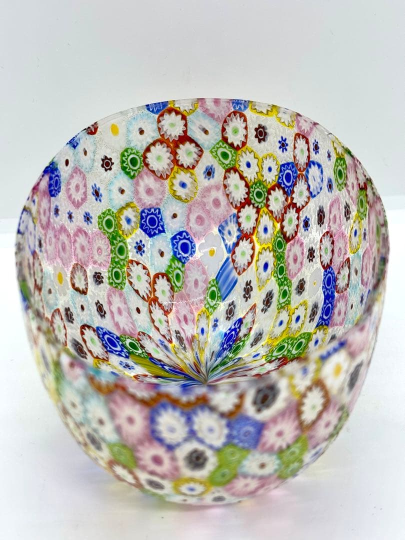 #ムラノガラス ミルフィオリ香水瓶 & ボウル セット　ベネチアンガラスP-3m