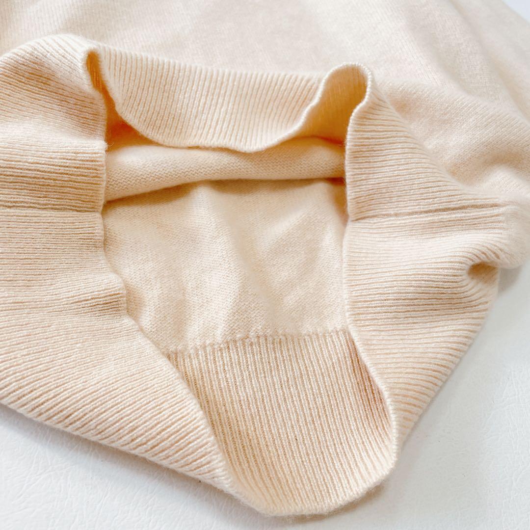 美品 希少 80's カシミヤ100% アイボリー VネックBallantyne