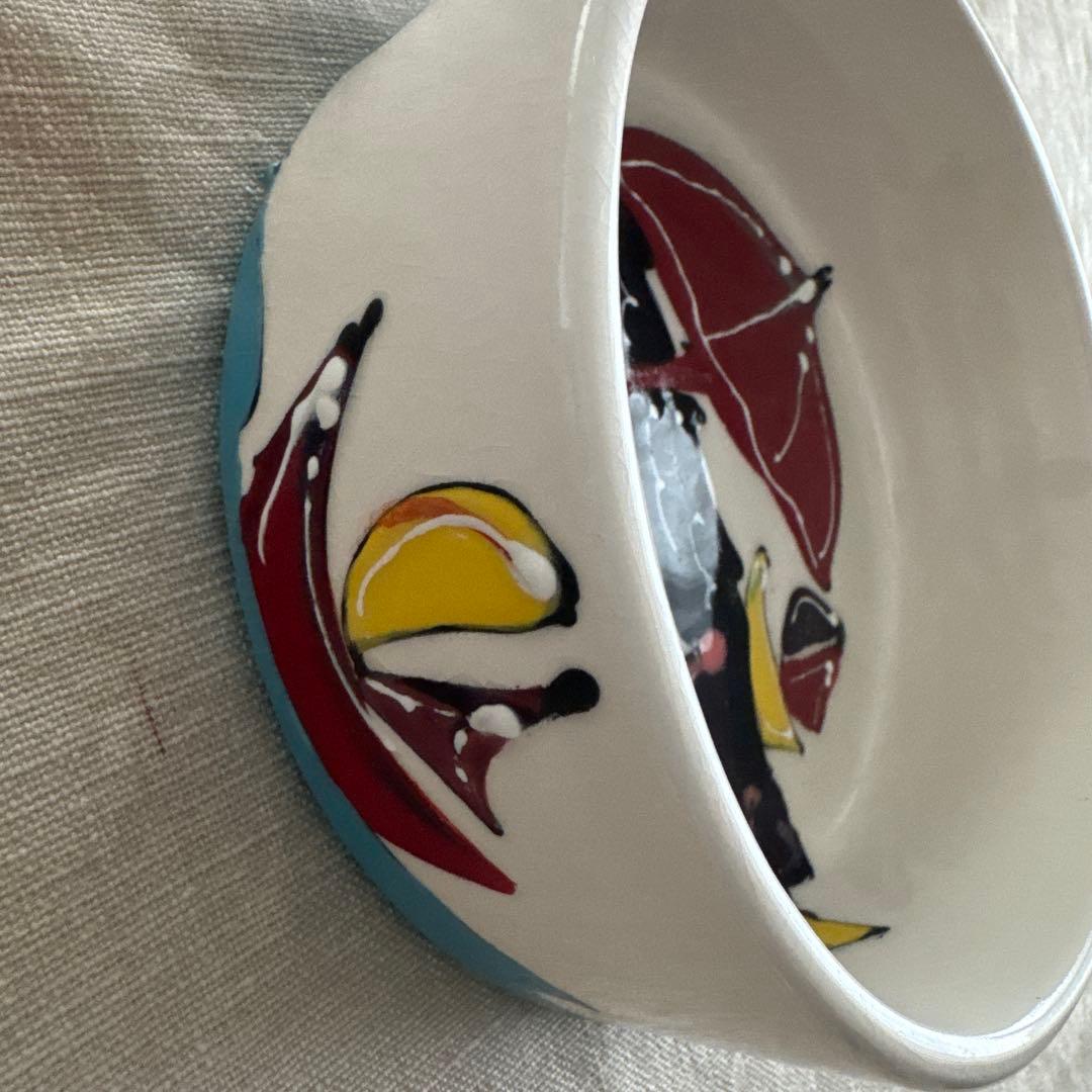 リッツカールトン　パラソルとヨットとトイプードルのデザインの陶器ボウル