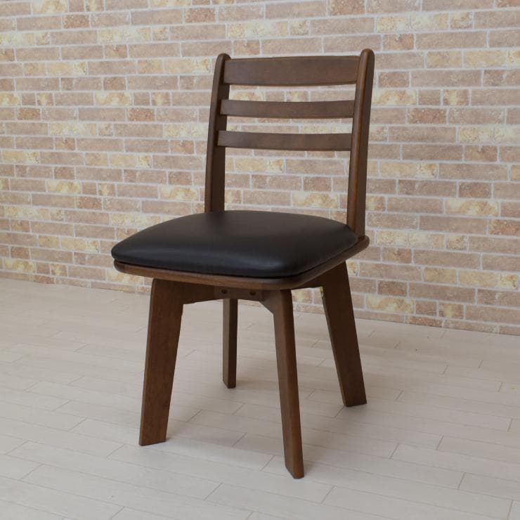 TR DC WH 6脚　回転式ダイニングチェア　ブラウン＊ブラック