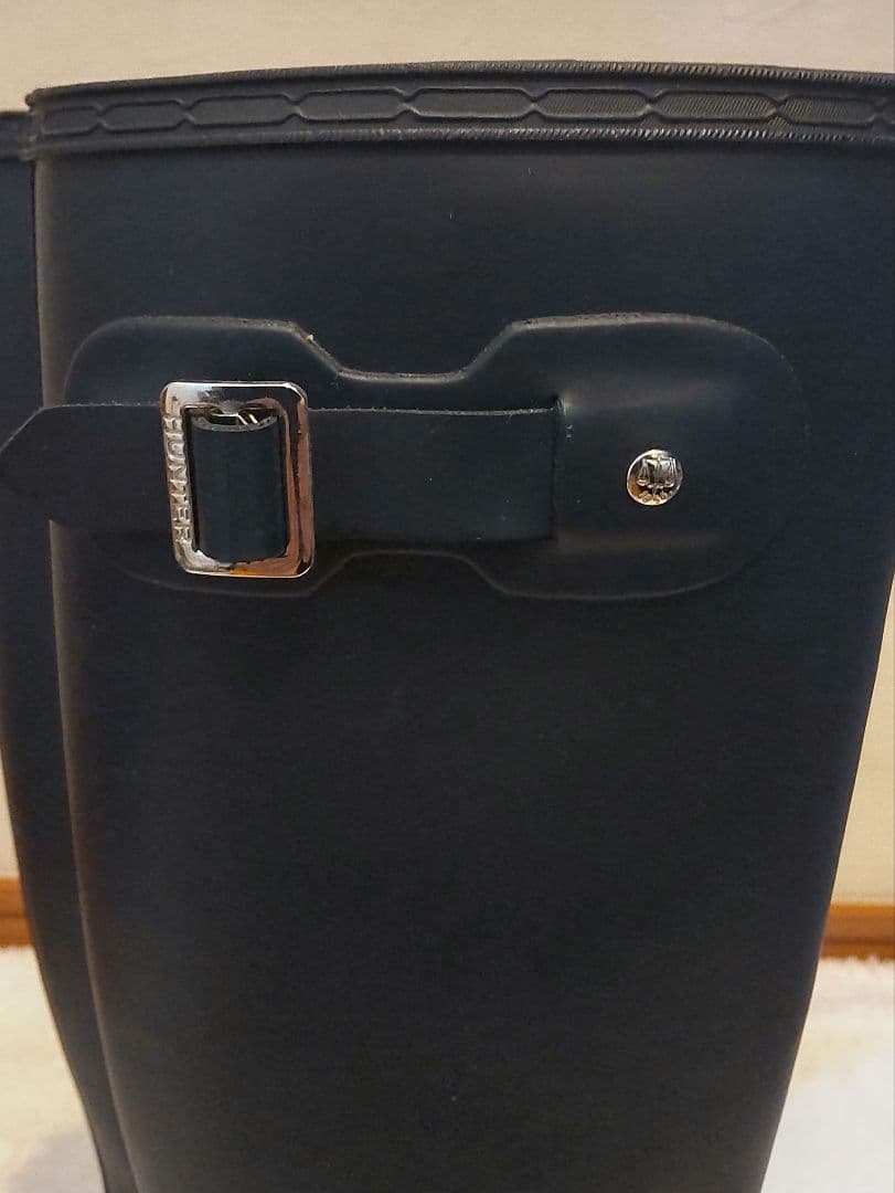 Hunter ハンター レインブーツ ネイビー紺UK6US8 24.5㎝雨靴長靴