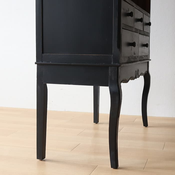 【blue gray】ブラック フレンチキャビネット