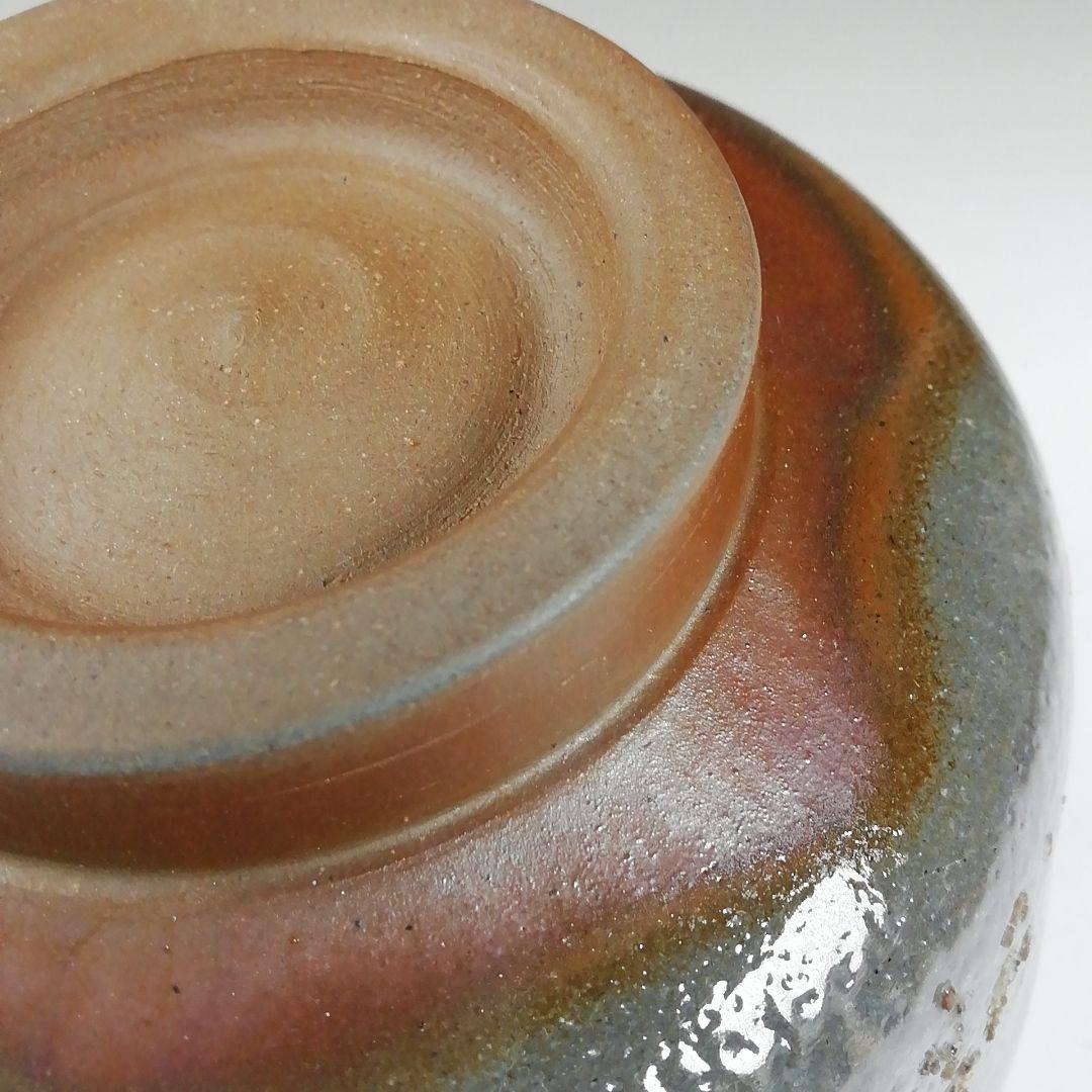 Ｗ１３８　茶碗　『備前焼』『筒茶碗』『陶吉 造』　共箱　抹茶碗　茶道具