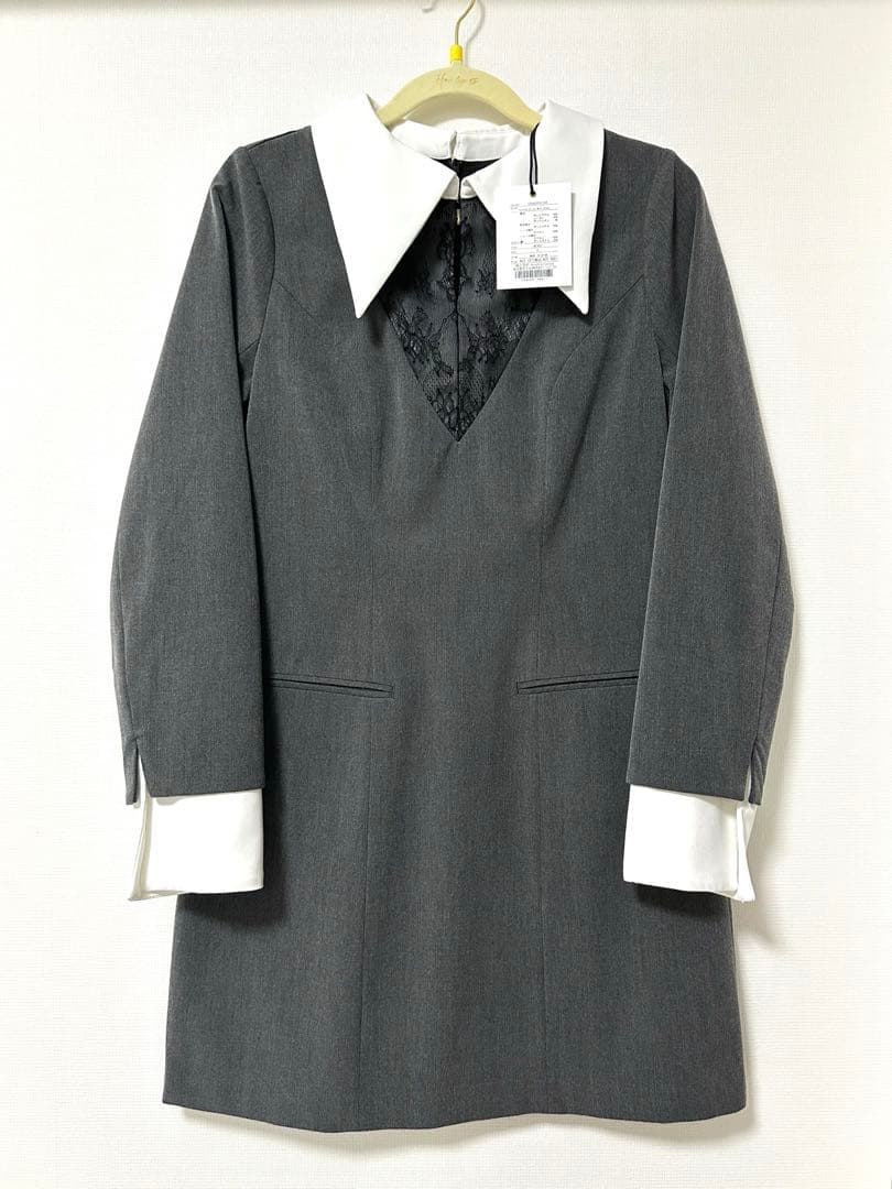 新品 herlipto Pointed Collar Mini Dress