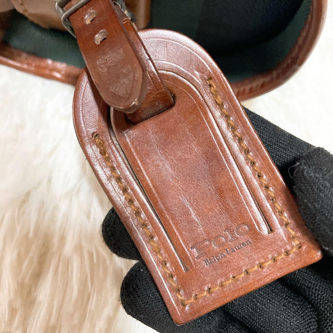 ポロラルフローレン ショルダーバッグ クロスボディ グリーン チェック B189