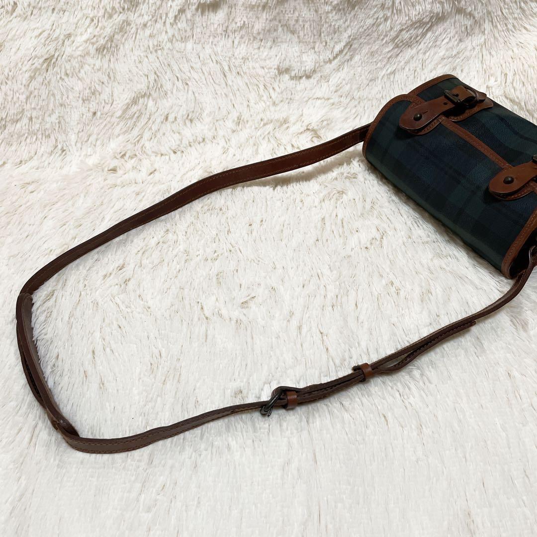 ポロラルフローレン ショルダーバッグ クロスボディ グリーン チェック B189