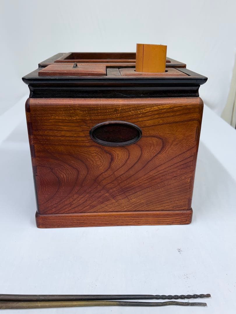 火鉢 火箸 引き出し付き 長火鉢 五徳 古民具 時代物アンティーク 昭和レトロ