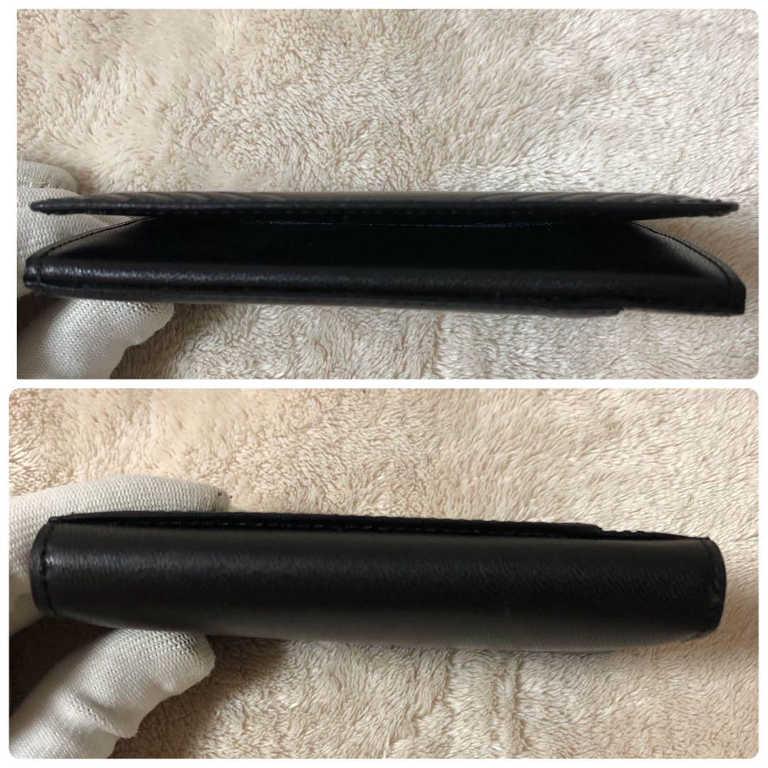 未使用　イブサンローラン　カードケース　ブラック　レザー　名刺入れ　IDケース