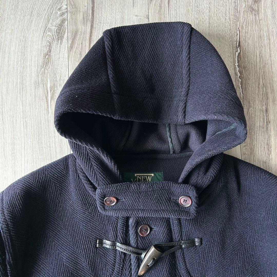 NEW YORKER VallombrosaヘリンボーンダッフルコートM 紺