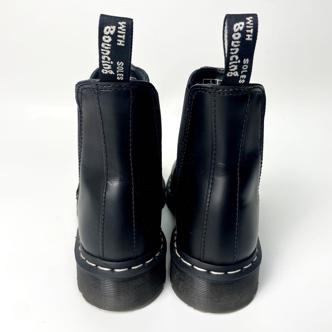 【美品】ドクターマーチン ホワイトステッチ チェルシーブーツ UK5 24cm黒