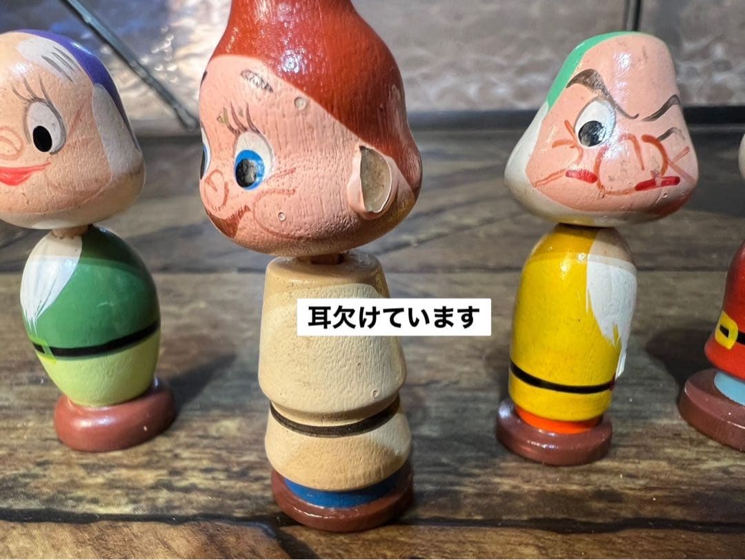 激レア 希少 ディズニー こけし セット 昭和レトロ 木製 人形 インテリア