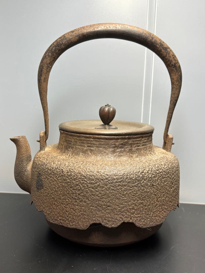 希少 大國寿朗造 鉄瓶 茶道具 茶器 古美術 骨董品 名誉 大日本釜師 名人