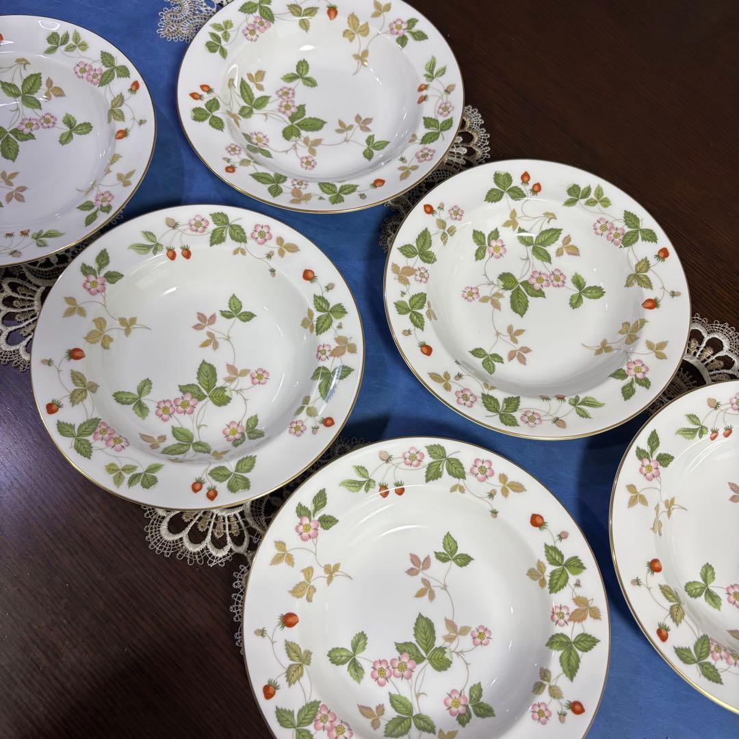  ワイルドストロベリー スーププレート６枚