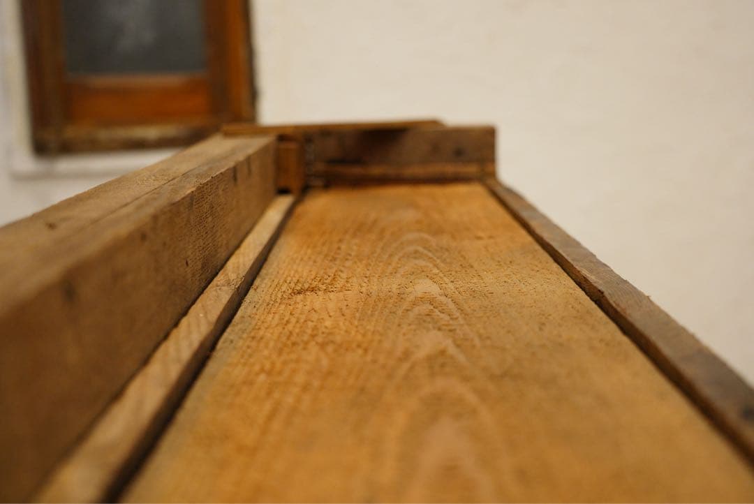 フランスアンティーク　オーク材　古木　キャビネット　棚　シェルフ　1800年代