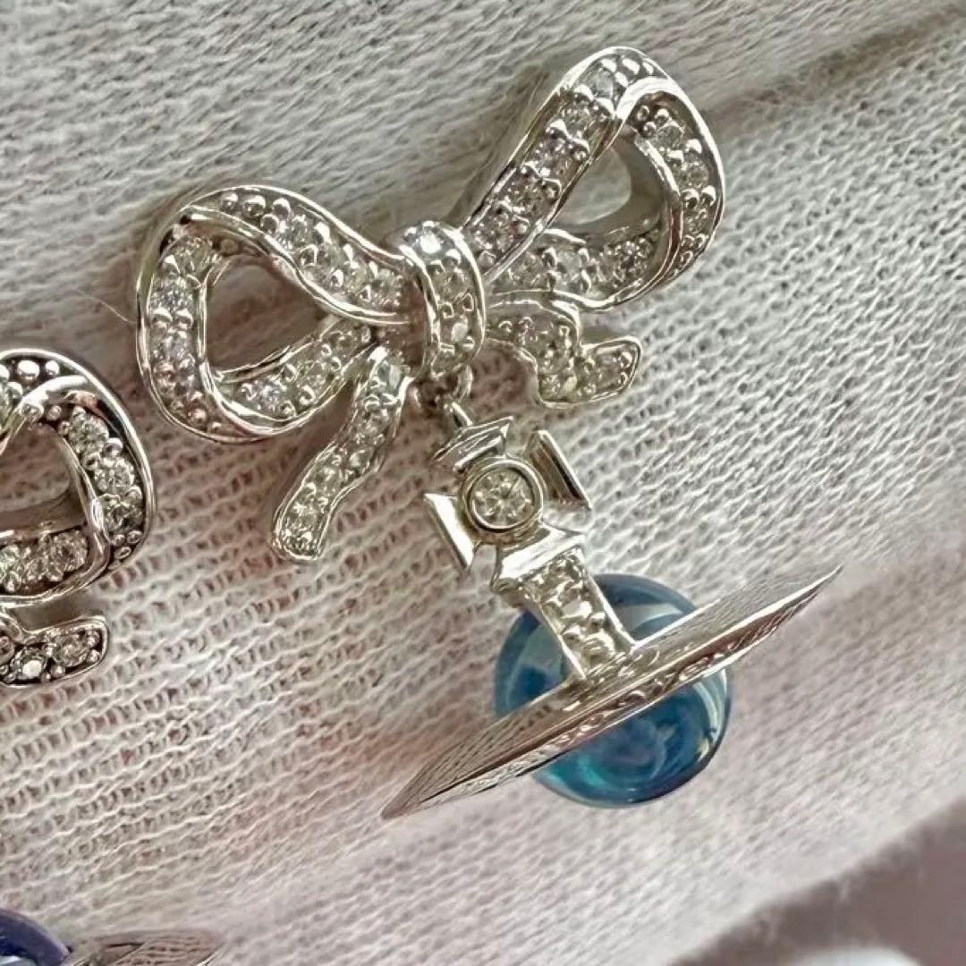 希少片耳/925/正規品VivienneWestwood リボンオーブピアス