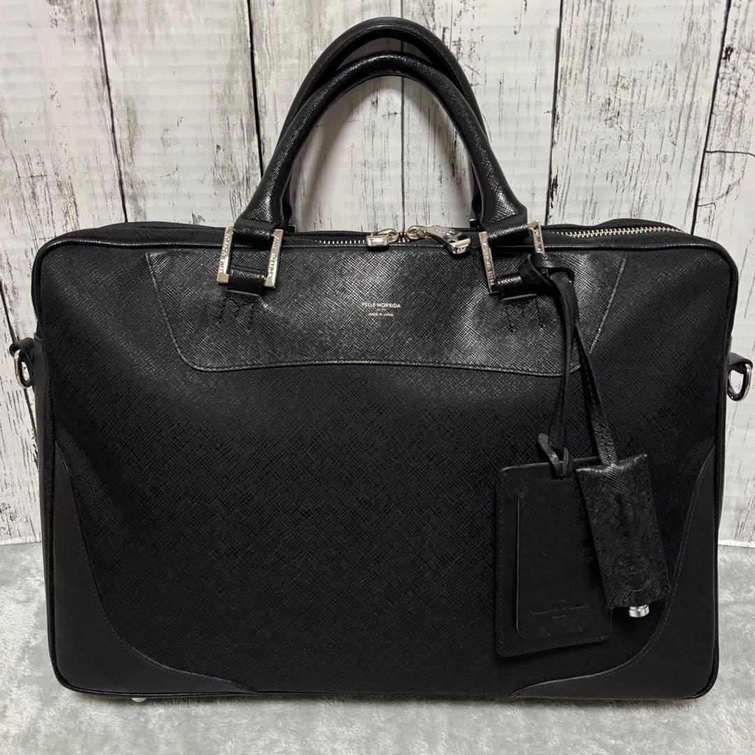 極美品✨PELLE MORBIDA ビジネスバッグ キャピターノ 2way黒