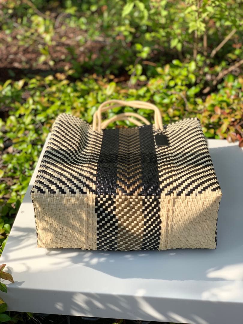 新品 大人気オアハカ産 メルカドバッグ メキシコ オフホワイト Mサイズ
