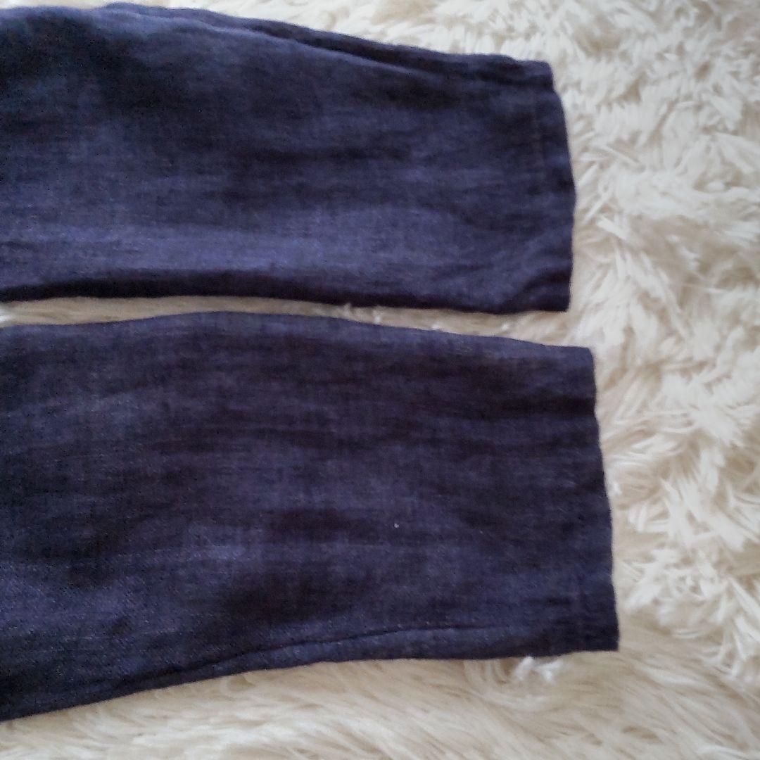 登美 群言堂　リネン ブラウス　ネイビー　石見銀山　日本製　美品