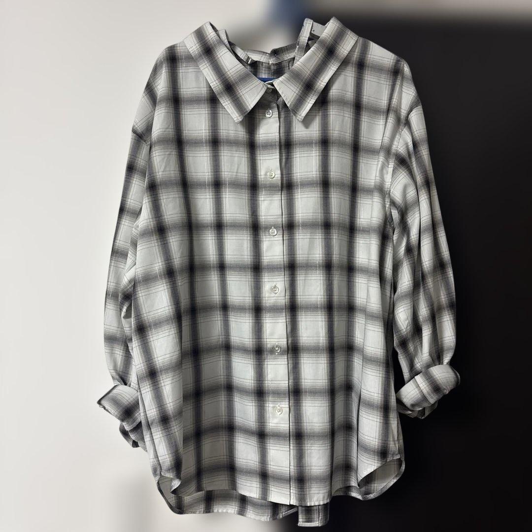オンブレラメチェックアシメシャツ　フライアイディー