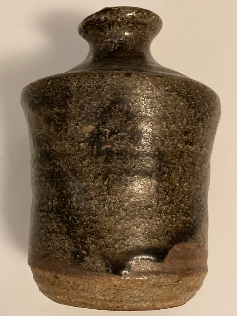 唐津　朝鮮唐津　時代　花入　徳利 一輪挿し　花生け 花瓶 骨董 黒唐津