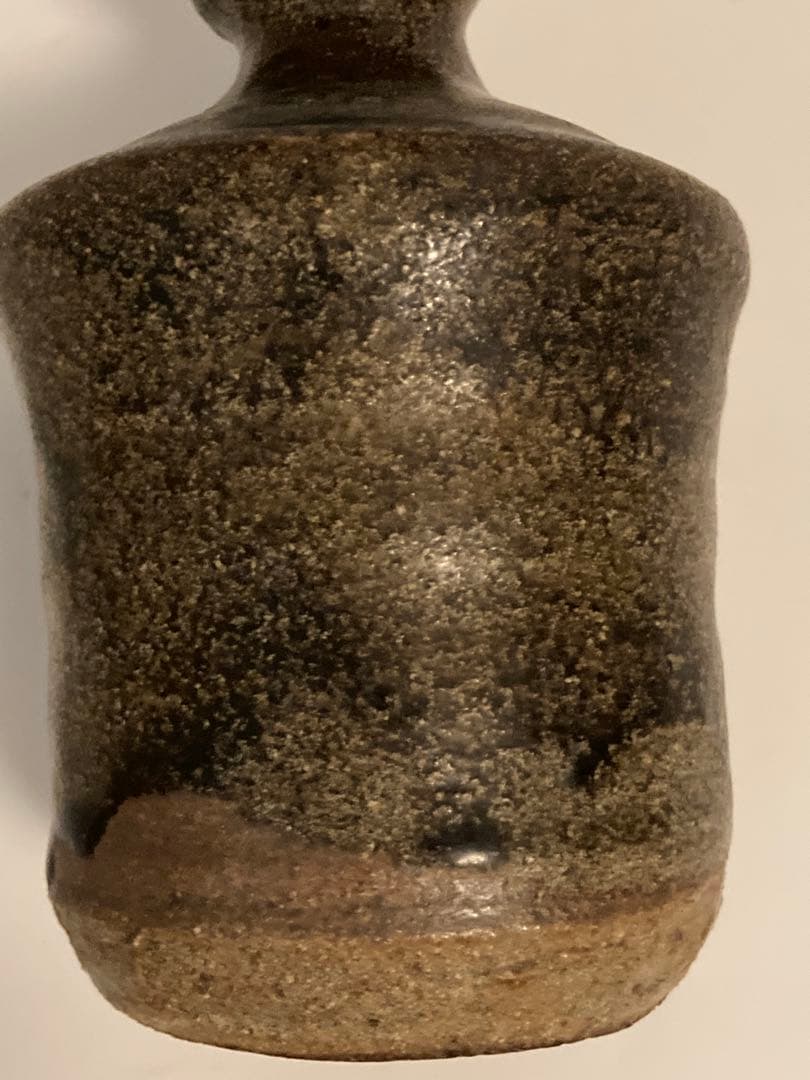 唐津　朝鮮唐津　時代　花入　徳利 一輪挿し　花生け 花瓶 骨董 黒唐津