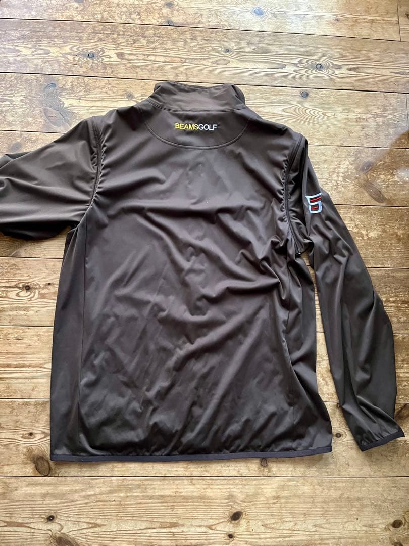 BEAMS GOLF Wジップ　2way ジャケット ブラウン XL ベスト
