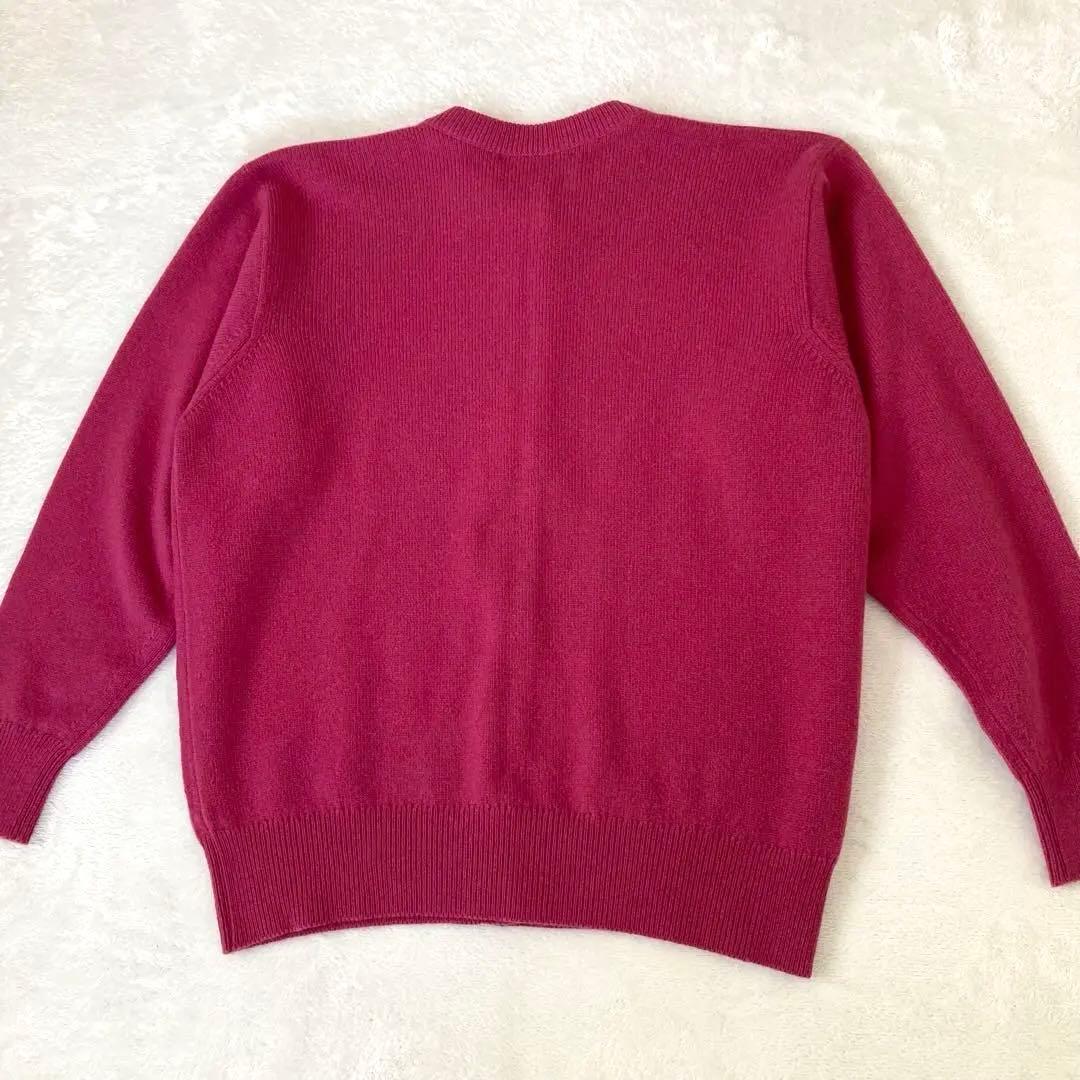 バランタイン BALLANTYNE カシミヤ100%ニットカーデ 42 ピンク系