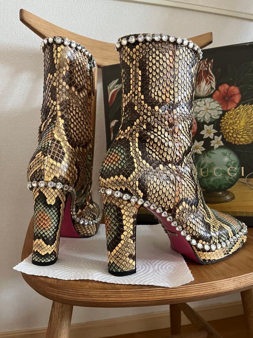 ☆虎馬☆　GUCCI パイソンブーツ　美品