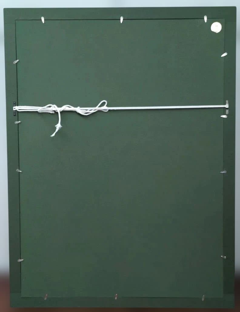 木製額縁 F20号 面金付マット付き ダークブラウン 金色縁取り