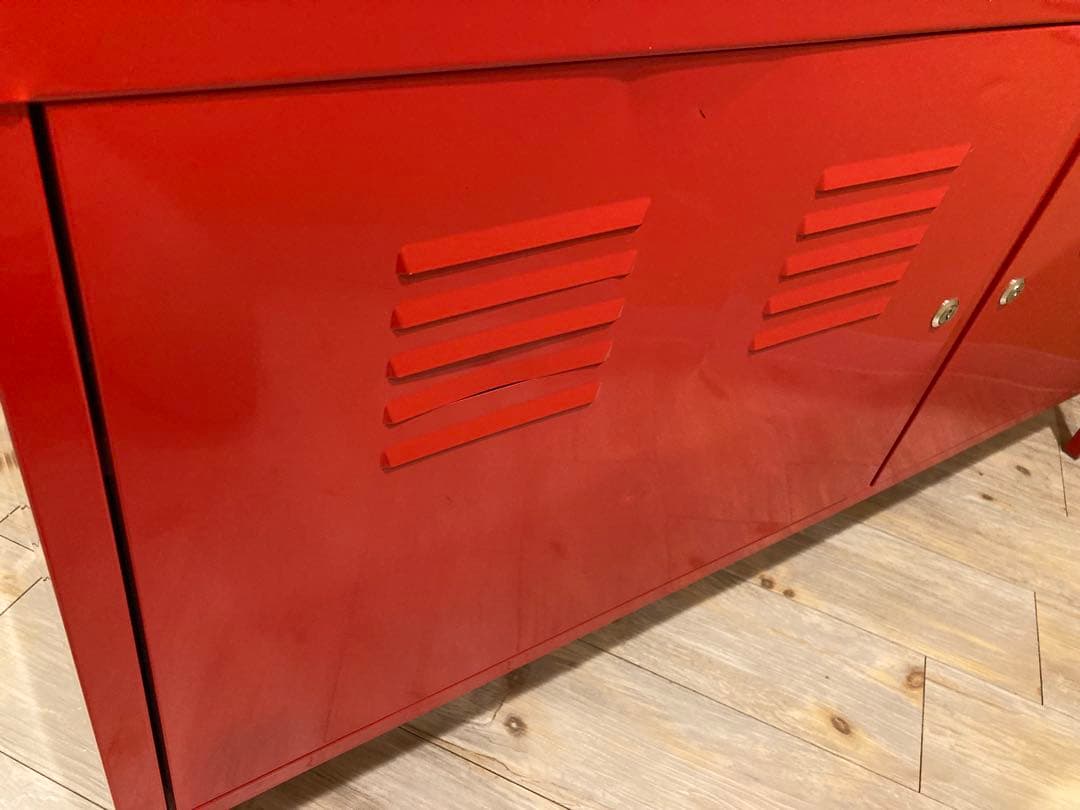 ぬかみそ　【廃盤品】IKEA PS スチールキャビネット レッド