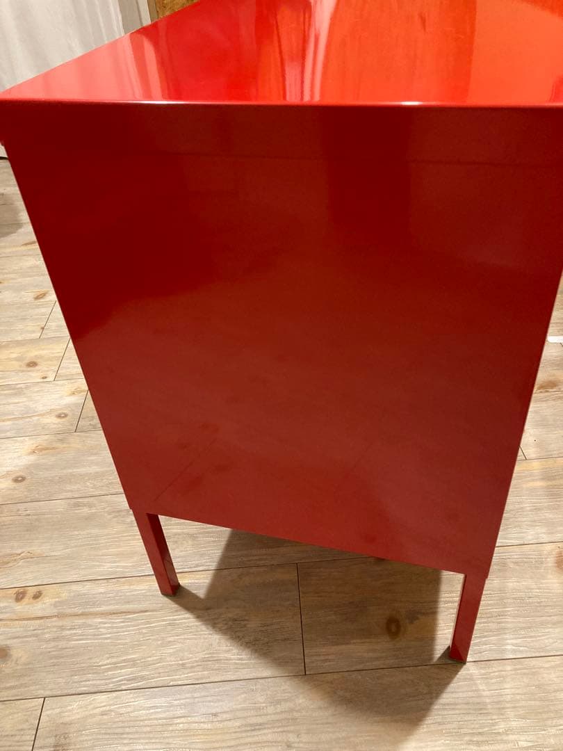ぬかみそ　【廃盤品】IKEA PS スチールキャビネット レッド