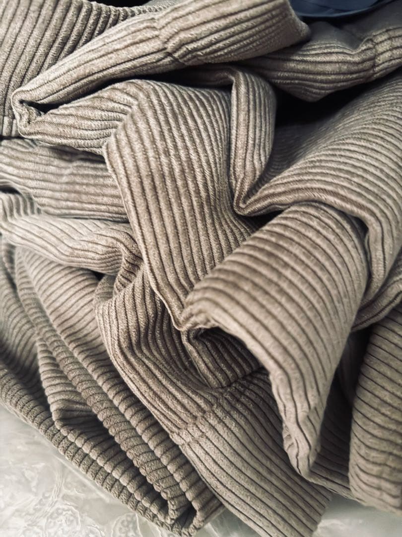 モモナチュラル　クラウドソファ　コーデュロイ　グレー　カバーのみ　3p